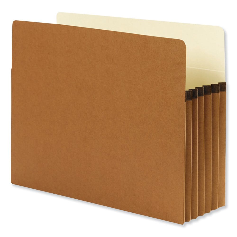 Smead 5 1/4 Accordion Expansion File Pocket Straight Tab Letter Redrope 10ct. - File Folders - Smead