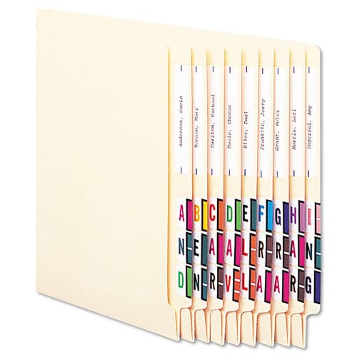 Smead A-z Color-coded End Tab Filing Labels M 1 X 1.25 White 500/roll - Office - Smead™