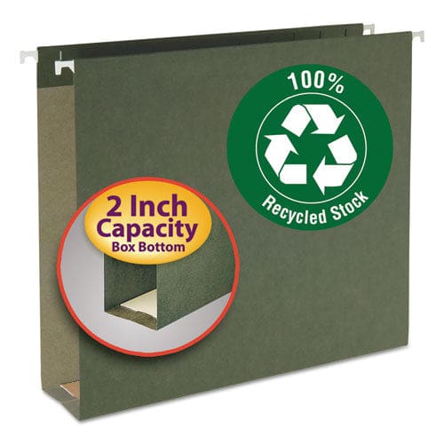 Smead Box Bottom Hanging File Folders 2 Capacity Letter Size Standard Green 25/box - School Supplies - Smead™