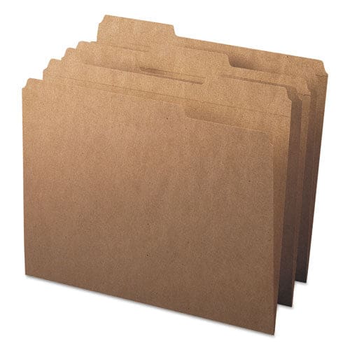 Smead Heavyweight Kraft File Folder 1/3-cut Tabs: Assorted Letter Size 0.75 Expansion 11-pt Kraft Brown 100/box - School Supplies - Smead™