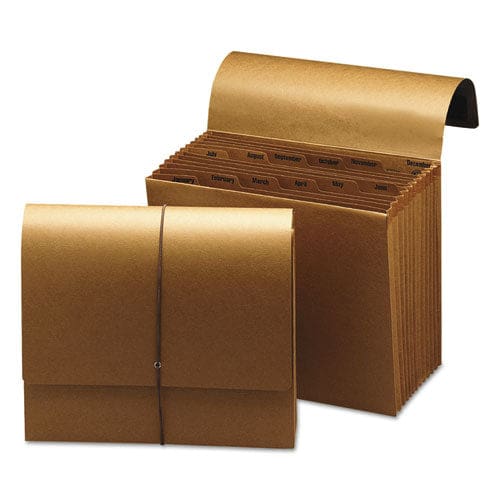 Smead Indexed Expanding Kraft Files 12 Sections Elastic Cord Closure 1/12-cut Tabs Letter Size Kraft - School Supplies - Smead™