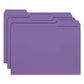 Smead Interior File Folders 1/3-cut Tabs: Assorted Letter Size 0.75 Expansion Purple 100/box - School Supplies - Smead™