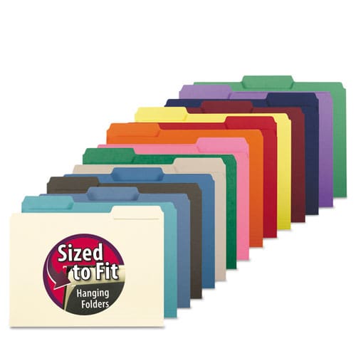 Smead Interior File Folders 1/3-cut Tabs: Assorted Letter Size 0.75 Expansion Purple 100/box - School Supplies - Smead™