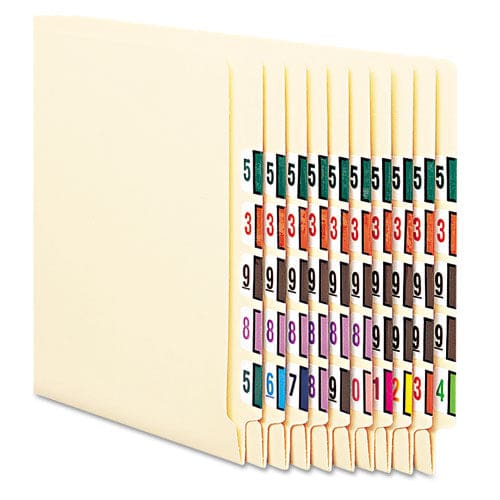 Smead Numerical End Tab File Folder Labels 2 1 X 1.25 White 500/roll - Office - Smead™