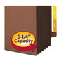 Smead Redrope Drop-front End Tab File Pockets Fully Lined Colored Gussets 5.25 Expansion Letter Size Redrope/brown 10/box - School Supplies