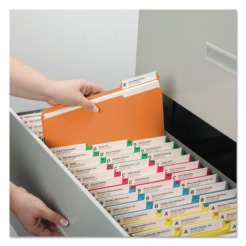 Smead Reinforced Top Tab Colored File Folders 1/3-cut Tabs: Assorted Letter Size 0.75 Expansion Assorted Colors 100/box - School Supplies -
