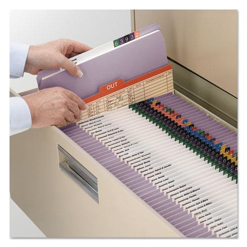 Smead Reinforced Top Tab Colored File Folders Straight Tabs Legal Size 0.75 Expansion Lavender 100/box - School Supplies - Smead™