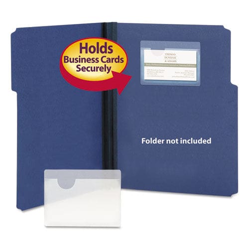 Smead Self-adhesive Poly Pockets Top Load 4.06 X 3 Clear 100/box - Office - Smead™