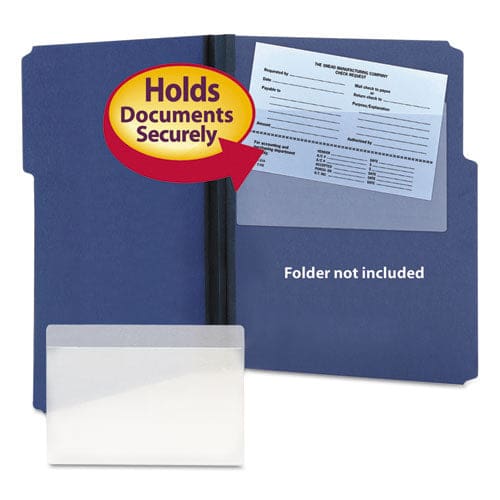 Smead Self-adhesive Poly Pockets Top Load 9 X 5.56 Clear 100/box - Office - Smead™