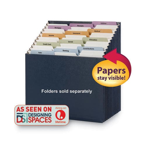 Smead Stadium File 12 Sections 1/12-cut Tabs Letter Size Navy - School Supplies - Smead™