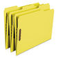 Smead Top Tab Colored Fastener Folders 0.75 Expansion 2 Fasteners Letter Size Yellow Exterior 50/box - School Supplies - Smead™