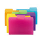 Smead Top Tab Poly Colored File Folders 1/3-cut Tabs: Assorted Letter Size 0.75 Expansion Assorted Colors,12/pack - School Supplies - Smead™