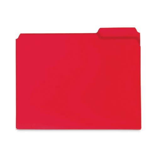 Smead Top Tab Poly Colored File Folders 1/3-cut Tabs: Assorted Letter Size 0.75 Expansion Red 24/box - School Supplies - Smead™