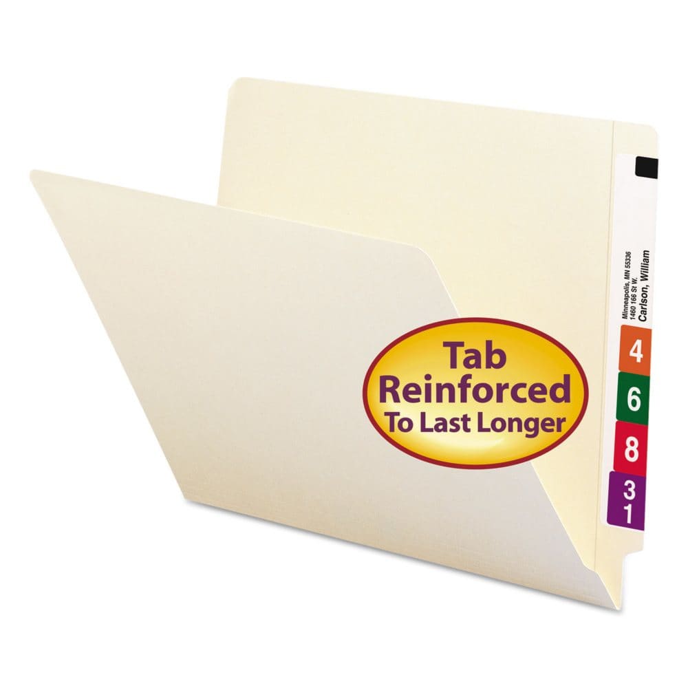 Smead Two-Ply End Tab Shelf Folders Manila (Letter 100ct.) - File Folders - Smead