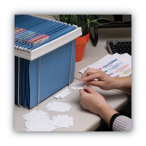 Smead Viewables Hanging Folder Tabs And Labels Quick-fold Tabs With Labels 1/3-cut White 3.5 Wide 45/pack - Office - Smead™