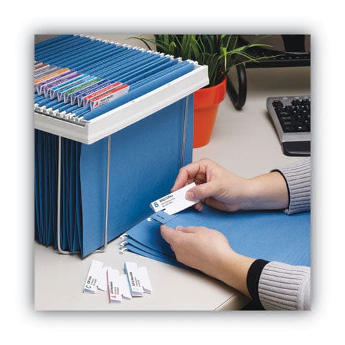 Smead Viewables Hanging Folder Tabs And Labels Quick-fold Tabs With Labels 1/3-cut White 3.5 Wide 45/pack - Office - Smead™