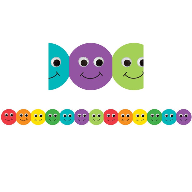 Smiley Face Mighty Brights Border (Pack of 8) - Border/Trimmer - Hygloss Products Inc.