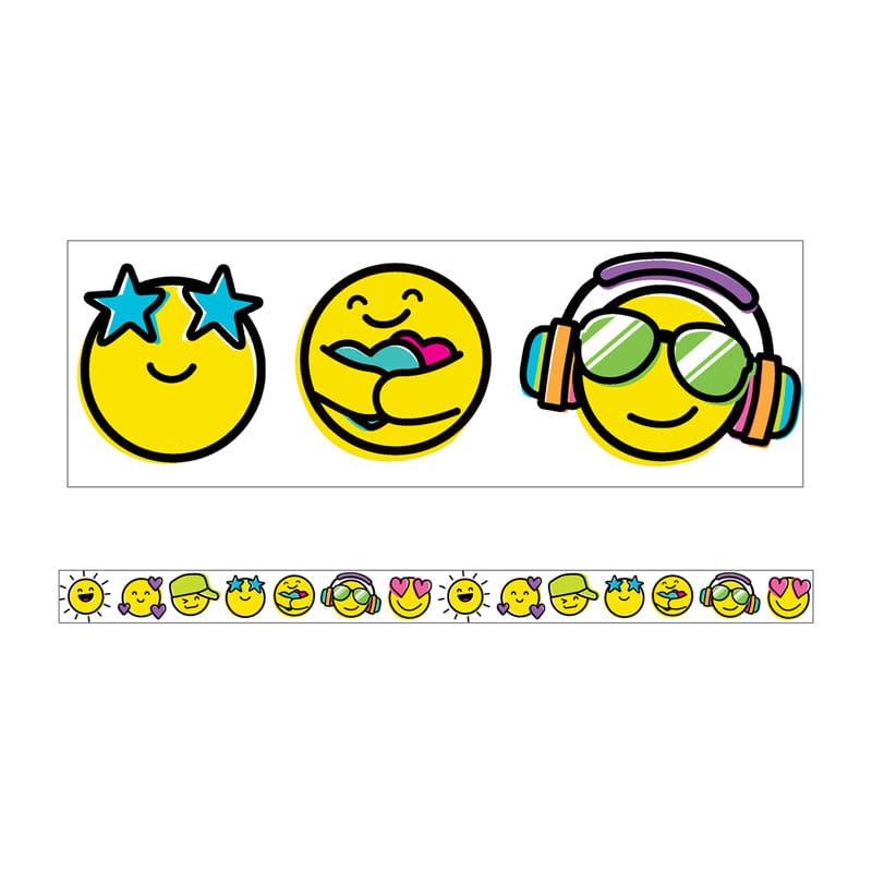 Smiley Faces Straight Borders Kind Vibes (Pack of 10) - Border/Trimmer - Carson Dellosa Education