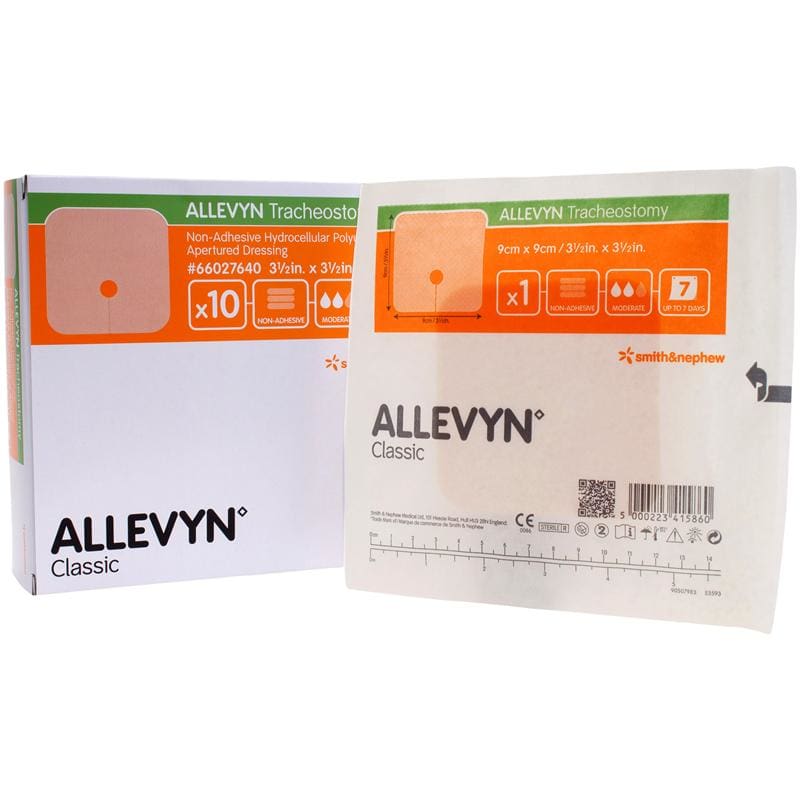 Smith and Nephew Allevyn Trach Dressing 3.5 X 3.5 Box of 10 - Wound Care >> Advanced Wound Care >> Foam Dressings - Smith and Nephew