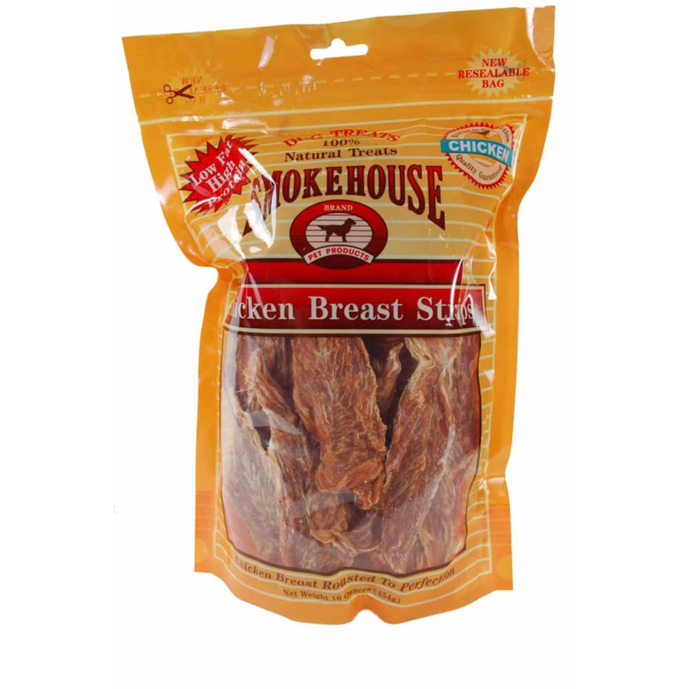 Smokehouse Chicken Breast Strips Dog Treat 16 oz ShelHealth