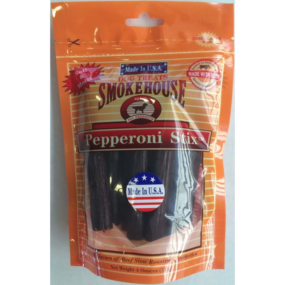 Smokehouse USA Made Pepperoni Stix Dog Treats 4 oz - Pet Supplies - Smokehouse