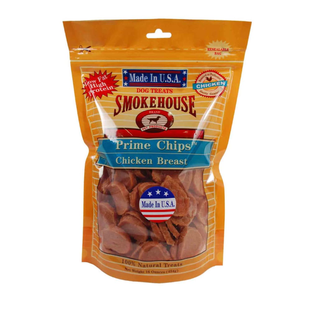 Smokehouse USA Made Prime Chips Chicken Dog Treat 16 oz - Pet Supplies - Smokehouse