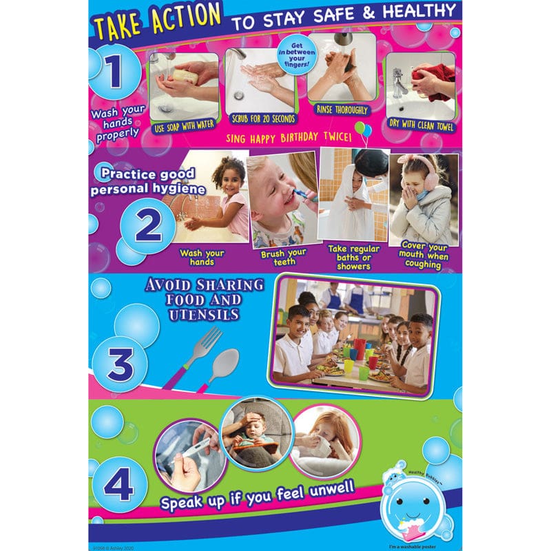 Smrt Poly Chart 13X19 Basic Hygiene (Pack of 12) - Classroom Theme - Ashley Productions