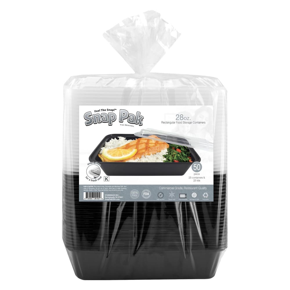 Snap Pak Rectangular Food Storage Container Bag, 50 Pc./28 oz. | ShelHealth