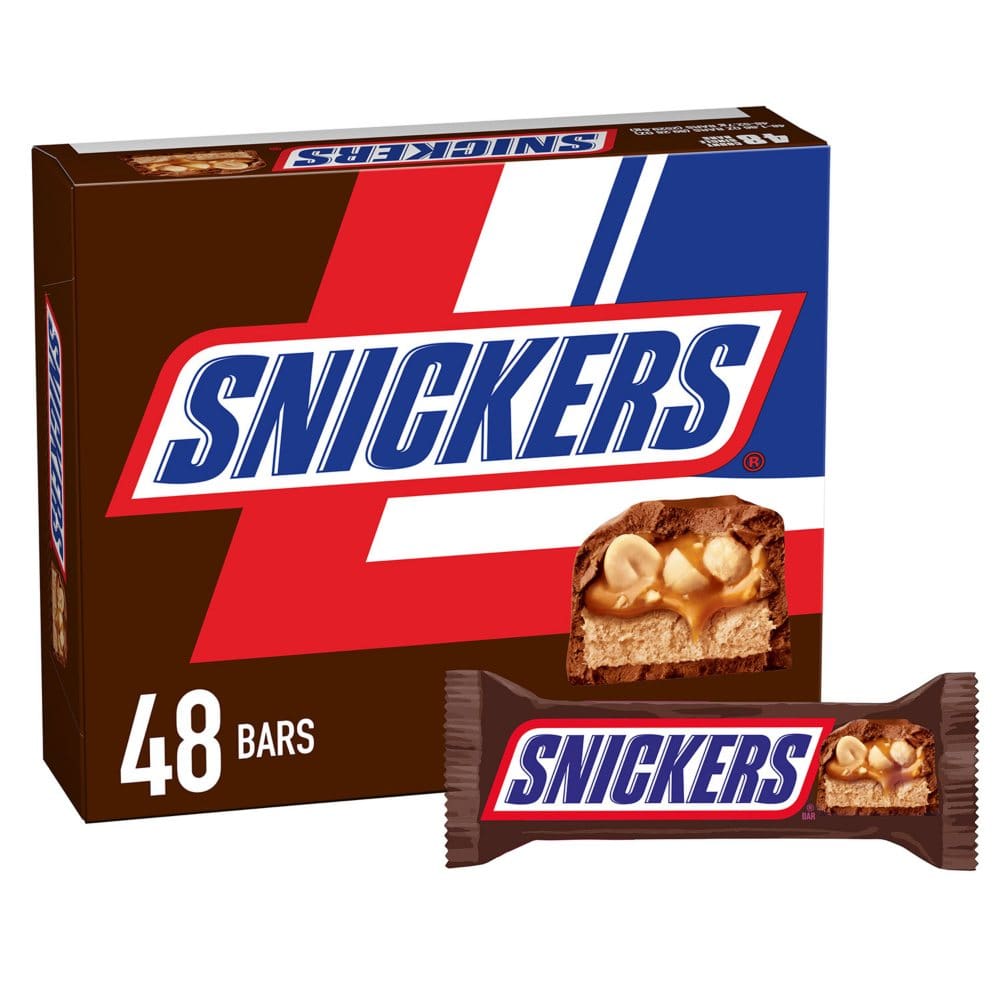 Snickers Chocolate Candy Bars Full Size Bulk Pack (1.86 oz. 48 ct.) - Candy - Snickers Chocolate