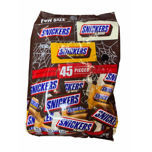 Snickers Snickers Fun Size Variety Pack Halloween Chocolate Candy, 45 Piece Bag