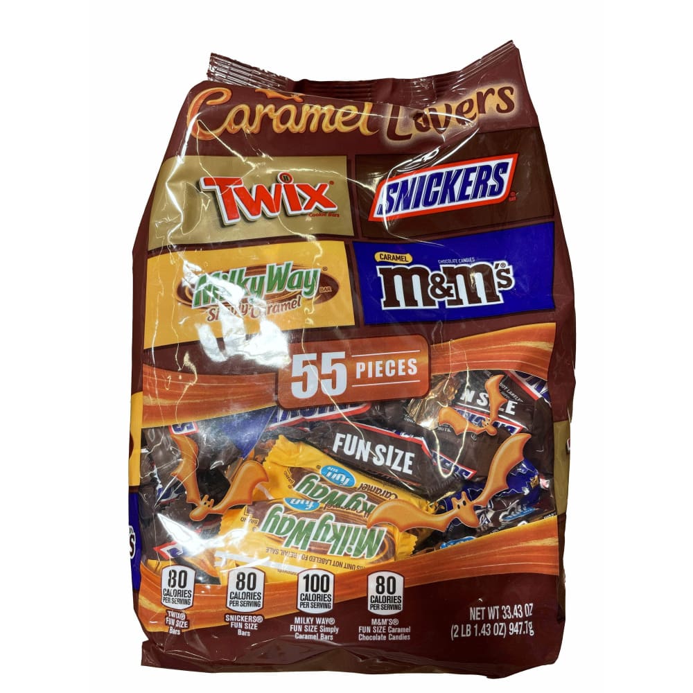 Mixed Snickers, M&M's Twix & Milky Way Halloween Candy Variety Pack - 55 ct