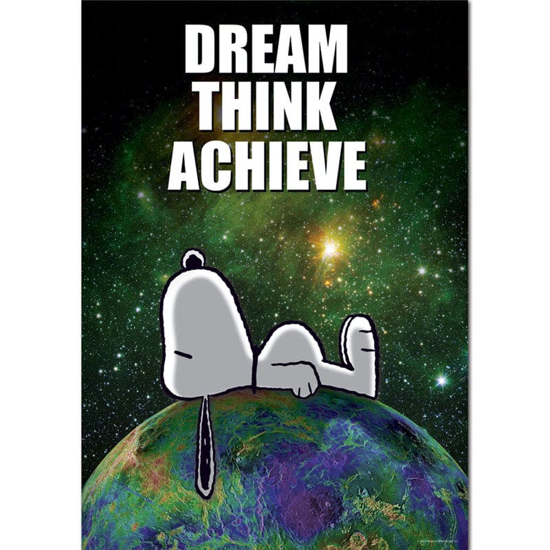 Snoopy Nasa Dream Think Achieve Poster (Pack of 12) - Motivational - Eureka