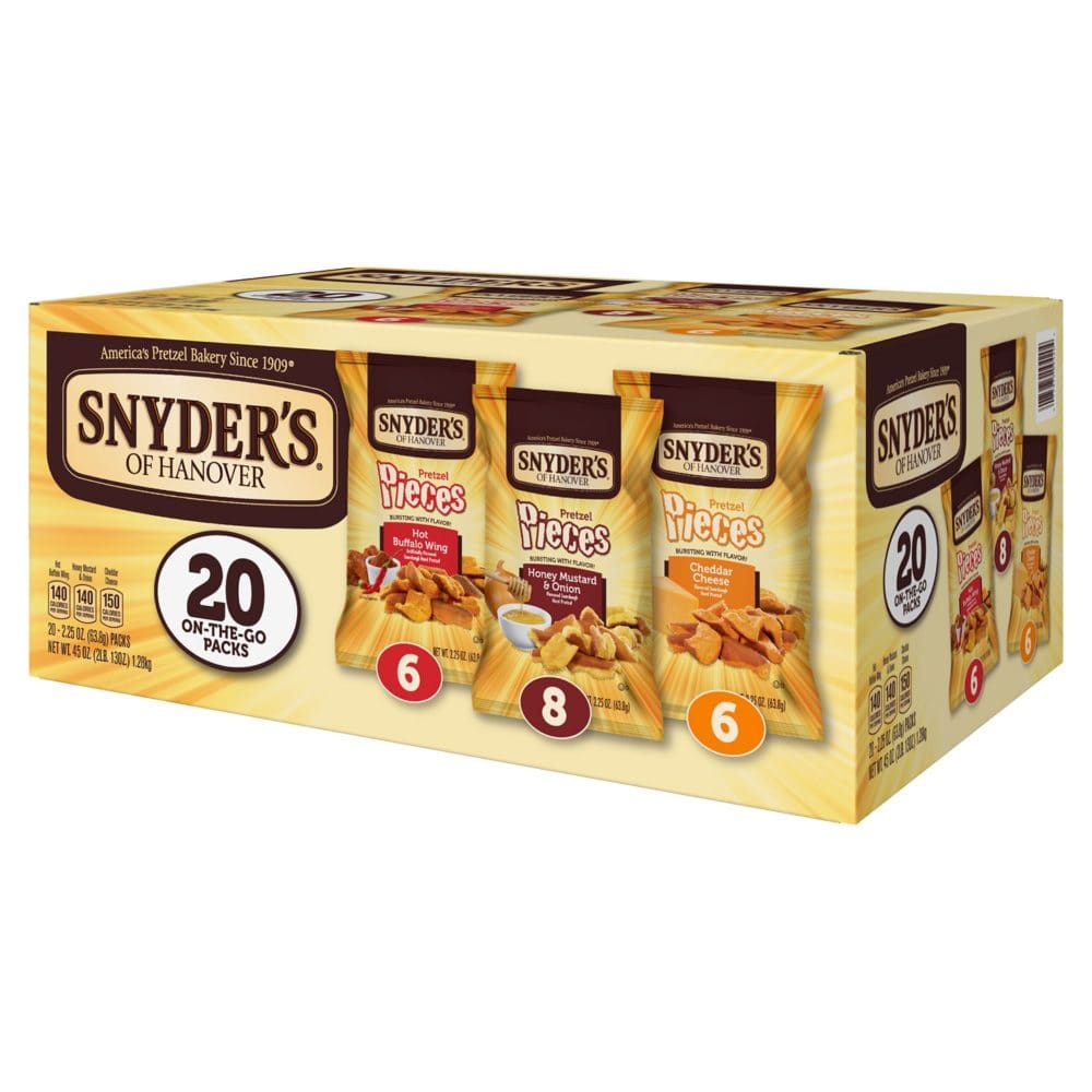 Snyder’s of Hanover Pretzel Pieces Variety Pack (2.25 oz. 20 pk.) - Bulk Pantry - Snyder’s