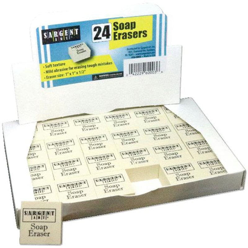 Soap Erasers Pack Of 24 (Pack of 2) - Erasers - Sargent Art Inc.