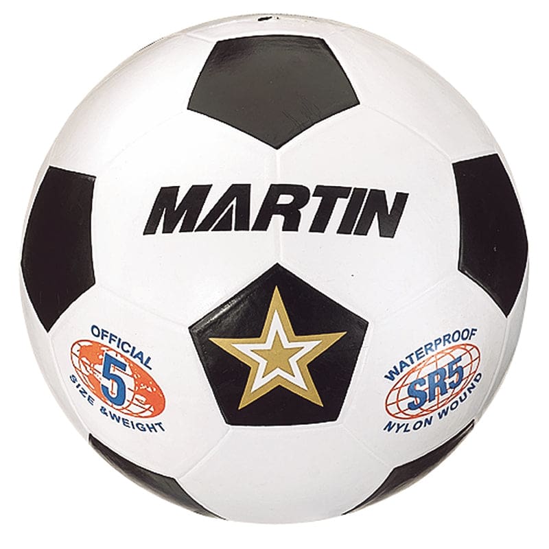 Soccer Ball White Size 5 Rubber Nylon Wound (Pack of 6) - Balls - Dick Martin Sports