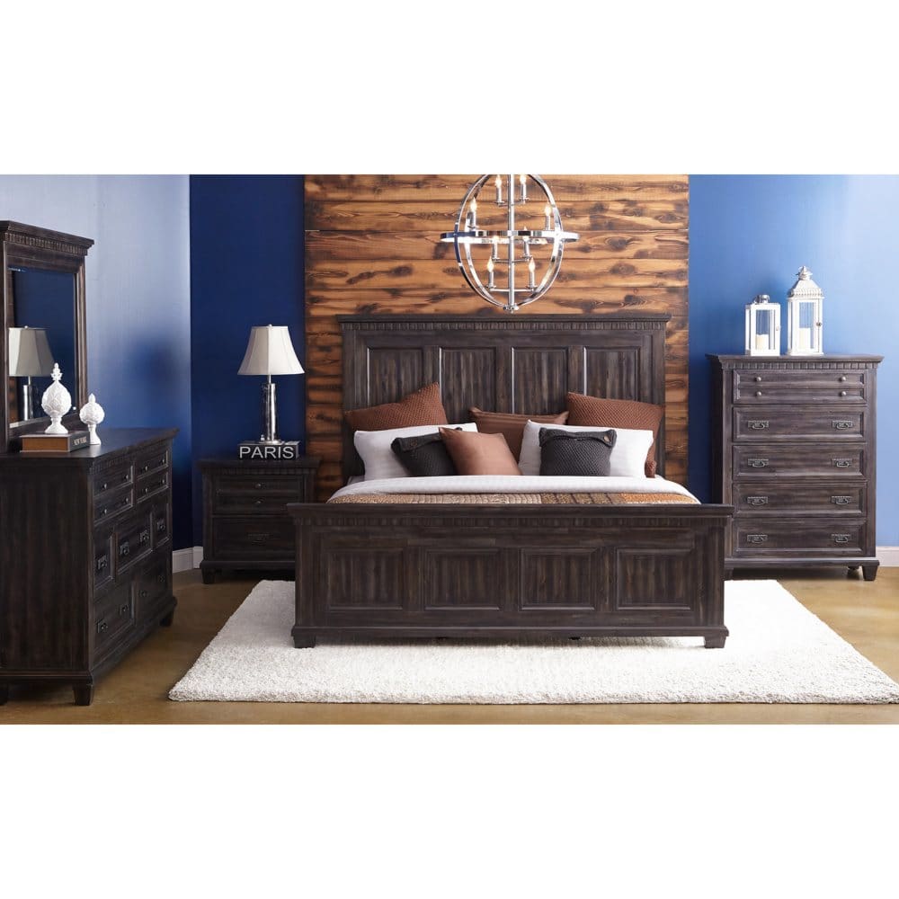 Society Den Steele 2-Drawer Nightstand in Dark Brown - Bedroom Furniture - Society