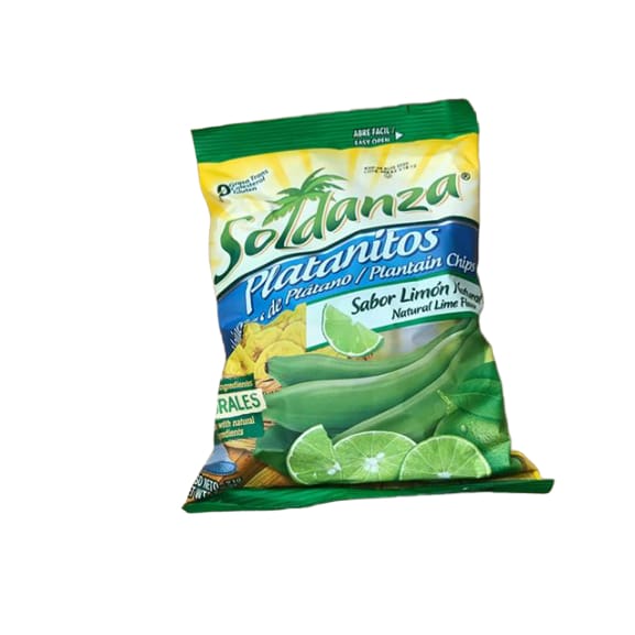 Soldanza Platanitos Plantain Chips, Sabor Limon, 1.6 oz - ShelHealth.Com