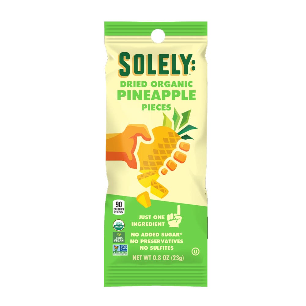 SOLELY: Dried Pineapple Pieces 0.8 oz - Grocery > Snacks > Fruit Snacks - SOLELY