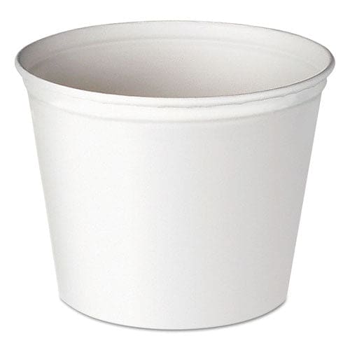 SOLO Double Wrapped Paper Bucket Unwaxed 83oz White 100/carton - Food Service - SOLO®