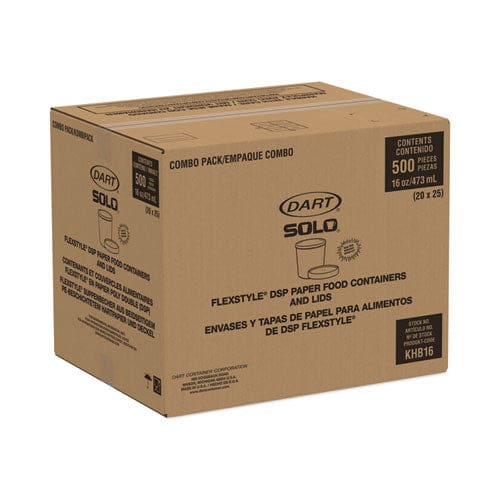 SOLO Flexstyle Double Poly Food Combo Packs 16 Oz White Paper 25/pack 10 Packs/carton - Food Service - SOLO®