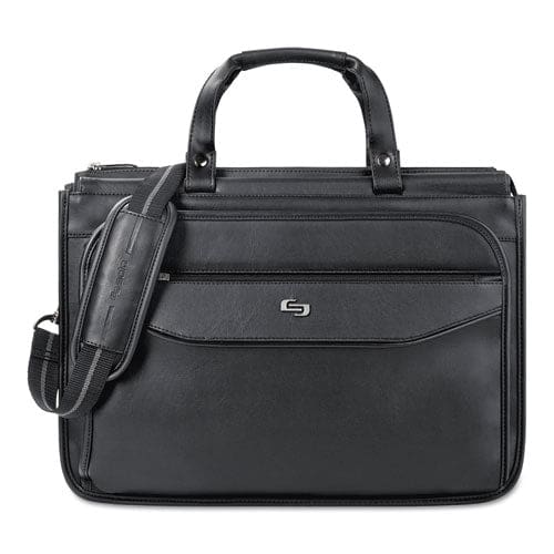 Solo Harrison Briefcase Fits Devices Up To 15.6 Vinyl 16.75 X 7.75 X 12 Black - School Supplies - Solo