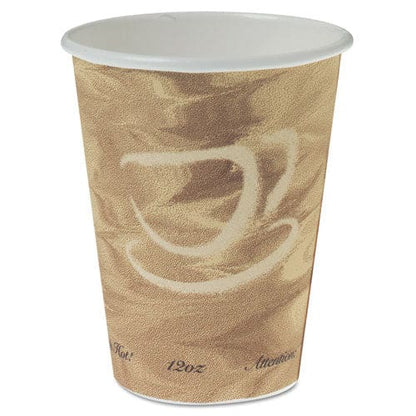SOLO Mistique Polycoated Hot Paper Cups 12 Oz Printed Brown 50/sleeve 20 Sleeves/carton - Food Service - SOLO®