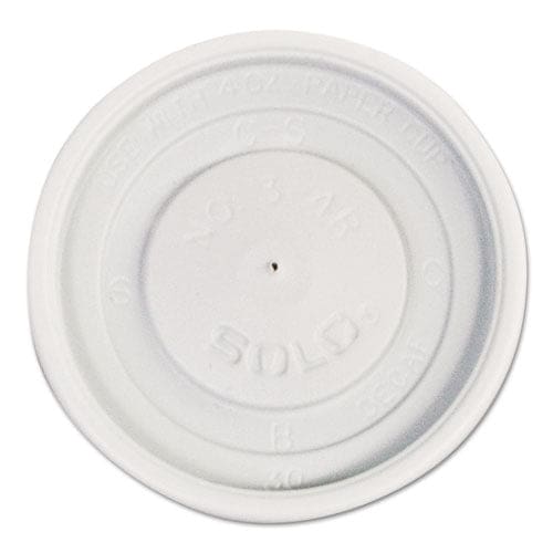 SOLO Polystyrene Vented Hot Cup Lids Fits 4 Oz Cups White 100/pack 10 Packs/carton - Food Service - SOLO®