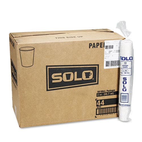 SOLO White Paper Water Cups 3 Oz 100/bag 50 Bags/carton - Food Service - SOLO®
