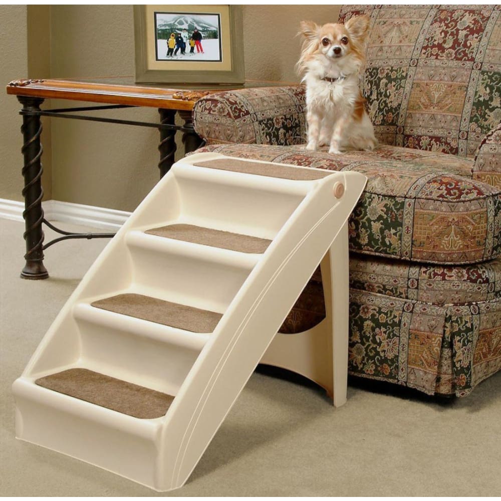 Solvit Products CozyUp Folding Pet Steps Tan 20 in Large - Pet Supplies - Solvit