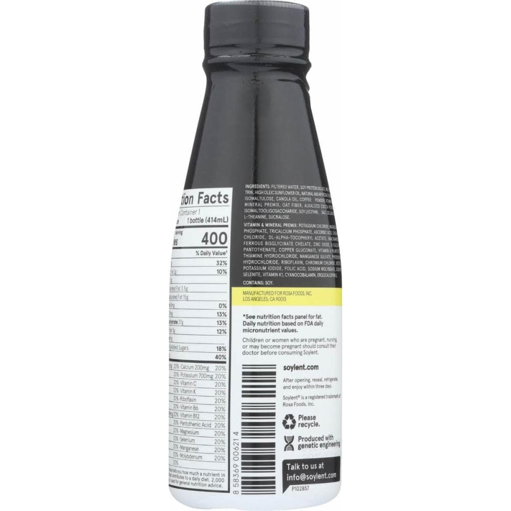 SOYLENT Grocery > Nutritional Bars, Drinks, and Shakes SOYLENT: Cafe Mocha Meal Replacement Shake, 14 fo