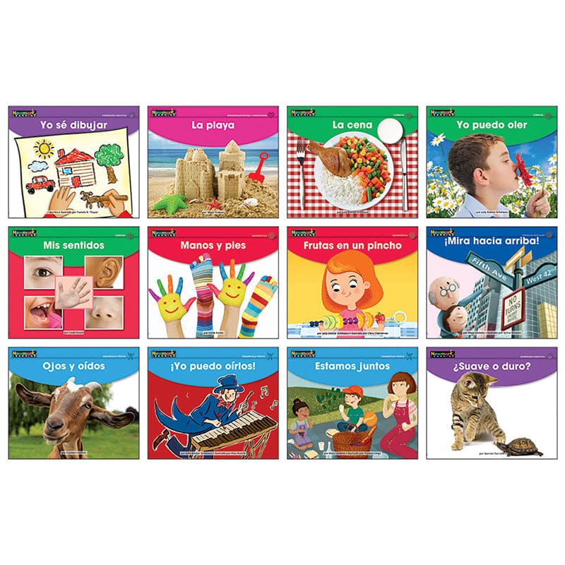 Spanish My Five Senses Theme Set Early Rising Readers - Books - Newmark Learning