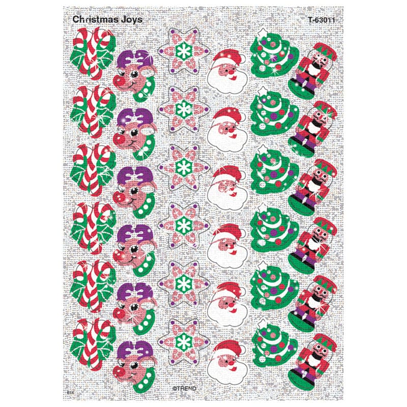 Sparkle Stickers Christmas Joys (Pack of 12) - Holiday/Seasonal - Trend Enterprises Inc.