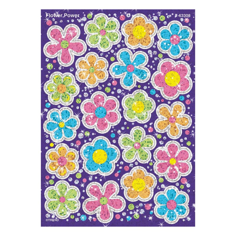 Sparkle Stickers Flower Power (Pack of 12) - Stickers - Trend Enterprises Inc.