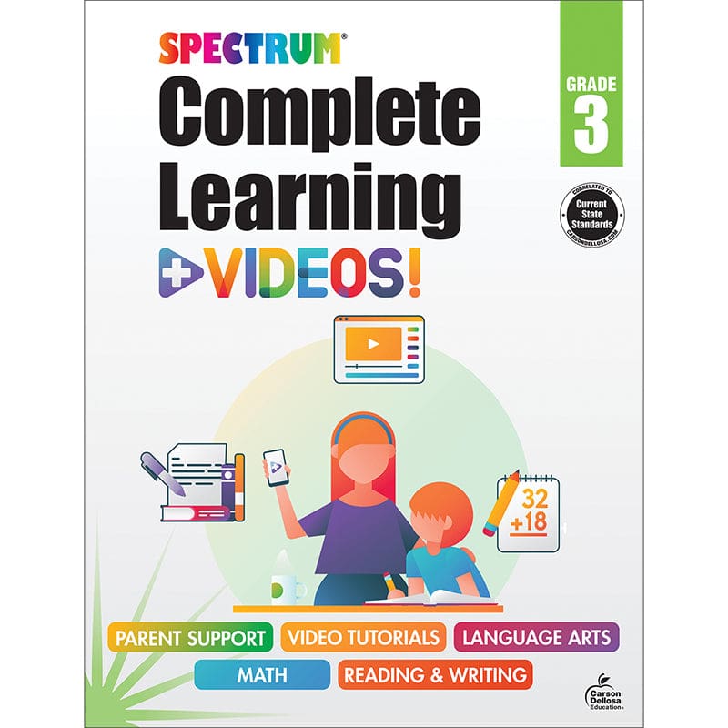 Spectrum Complete Learning Videos (Pack of 2) - Skill Builders - Carson Dellosa Education